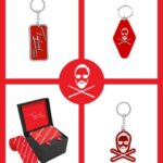 2026 Taylored Tie & Cufflink Set, Rectangular Keyring, Jolly Roger Keyring, Motel Keyring